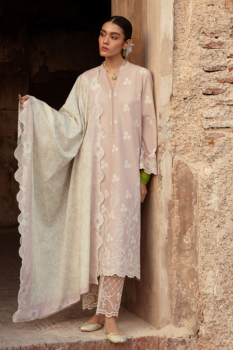 SAGE FROST-3 PIECE LAWN EMBROIDERED SUIT