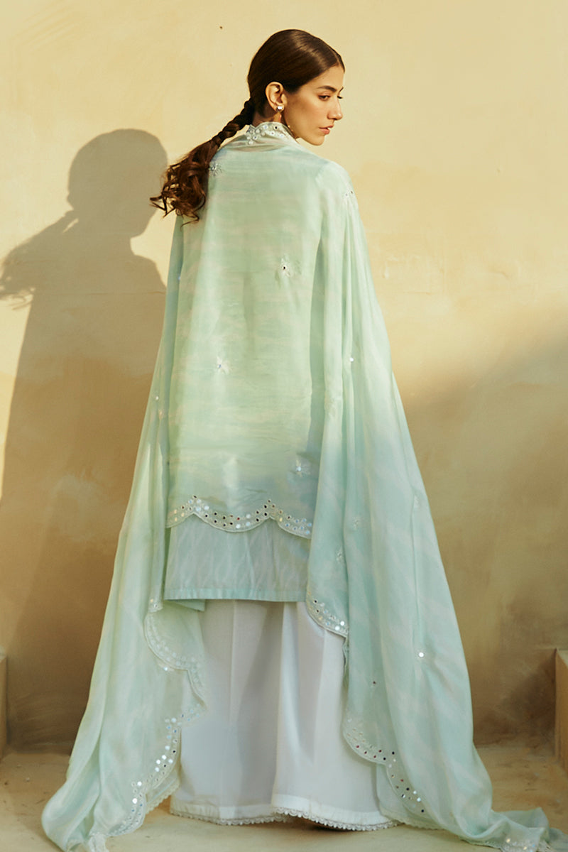 WHISPER MINT-3 PIECE LAWN EMBROIDERED SUIT