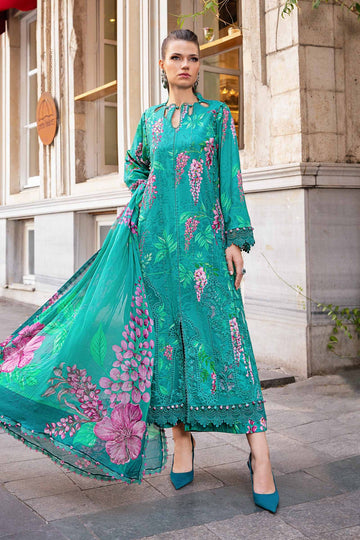 MPT-2301-A |  3 Piece Unstitched Printed Cambric Suit