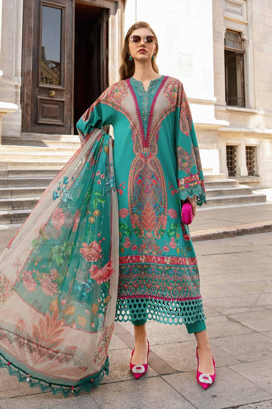 MPT-2304-A | 3 Piece Unstitched Printed Cambric Suit