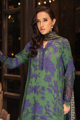 MPT-2309-B | 3 Piece Unstitched Printed Cambric Suit (Green) - Brands of PK