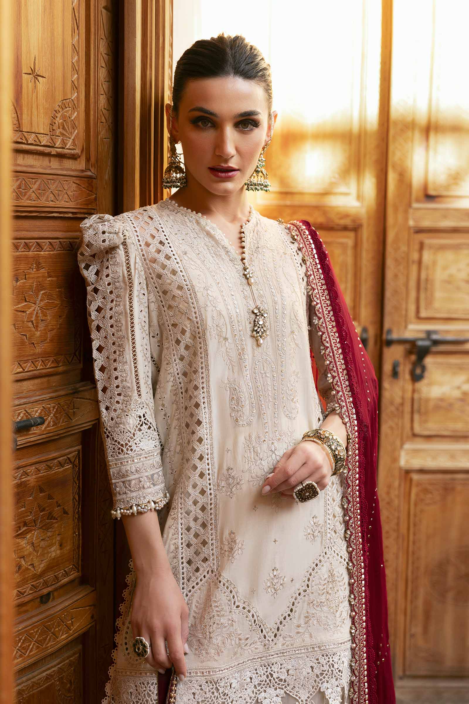 Maria B Luxury Lawn 2025 – D-2503-A Coffee Embroidered Lawn Suit | Brands of Pakistan Brands of PK