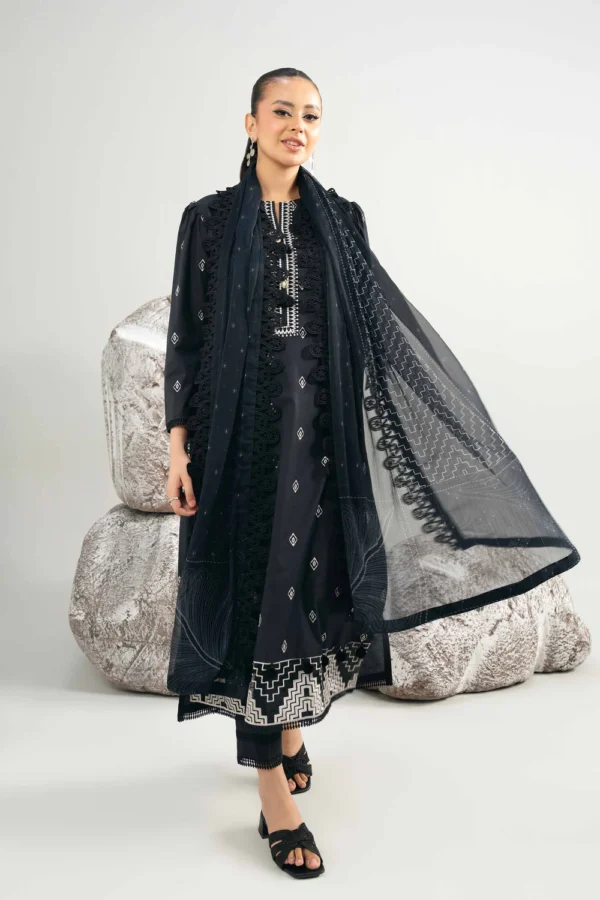 3 Piece - Dyed Printed Embroidered Suit - 42502027 - Image 2