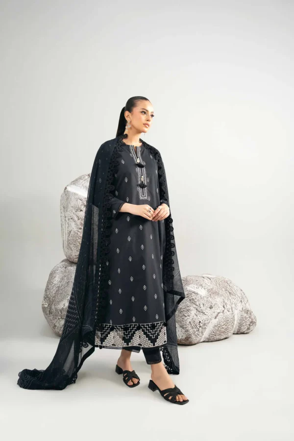 3 Piece - Dyed Printed Embroidered Suit - 42502027 - Image 5