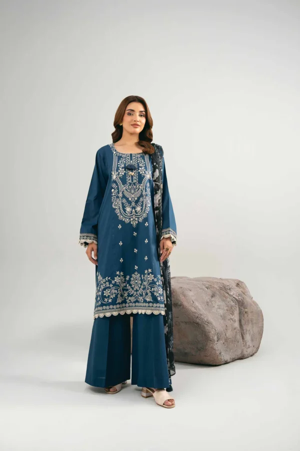 3 Piece - Dyed Printed Embroidered Suit - 42502028 - Image 2