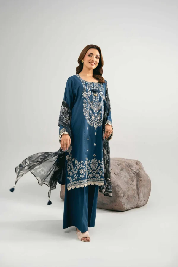 3 Piece - Dyed Printed Embroidered Suit - 42502028 - Image 5