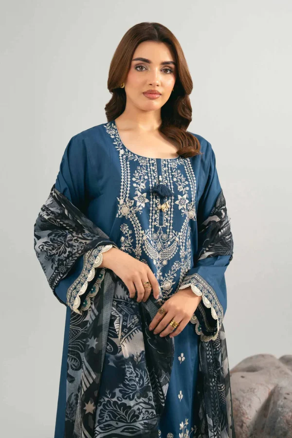 3 Piece - Dyed Printed Embroidered Suit - 42502028 - Image 7