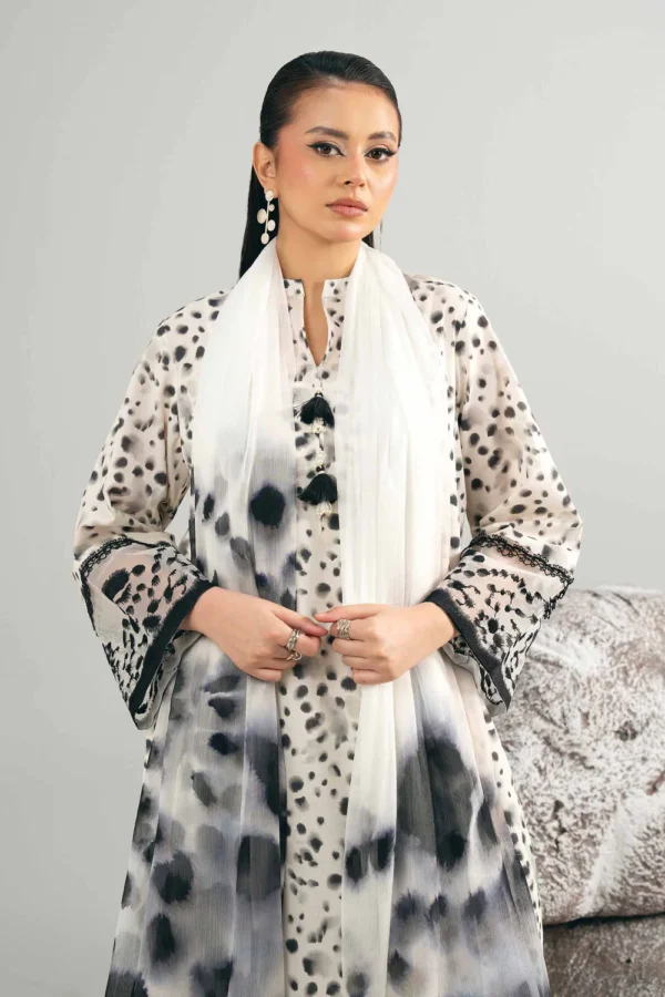 3 Piece - Printed Embroidered Suit - 42502031 - Image 7