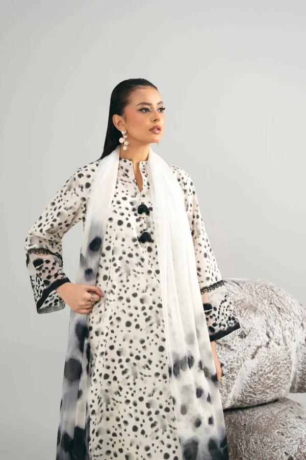 3 Piece - Printed Embroidered Suit - 42502031 - Image 4