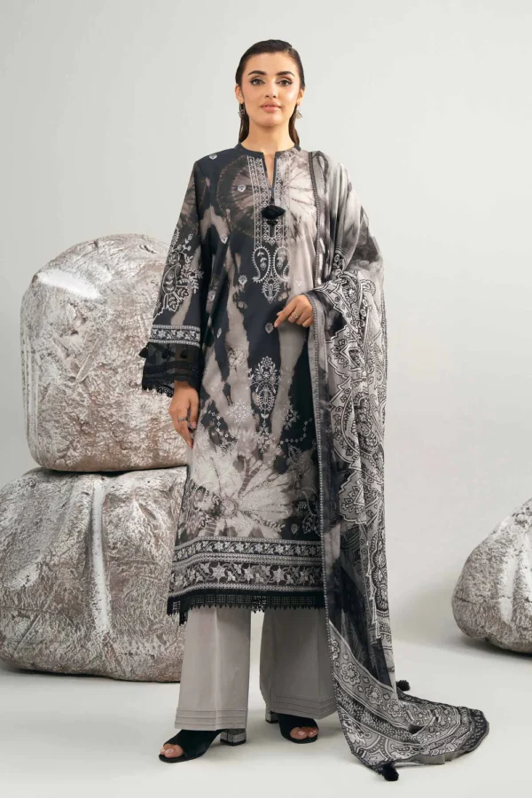 3 Piece - Digital Printed Embroidered Suit - 42502037 - Image 8