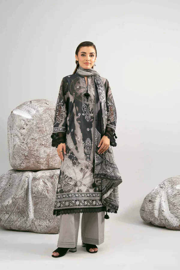 3 Piece - Digital Printed Embroidered Suit - 42502037 - Image 4