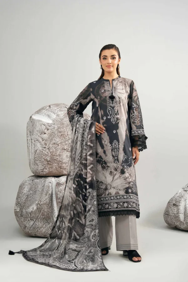 3 Piece - Digital Printed Embroidered Suit - 42502037 - Image 2