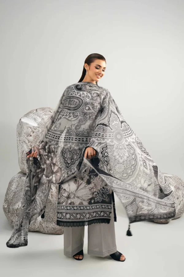 3 Piece - Digital Printed Embroidered Suit - 42502037 - Image 6