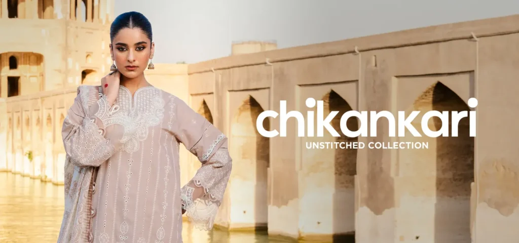 Detailed shot of Zellbury fabric showcasing intricate floral patterns and vibrant colors, reflecting the brand’s high-quality material and design excellence.