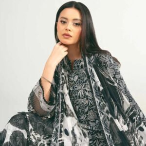 3 Piece - Printed Embroidered Suit - 42502032