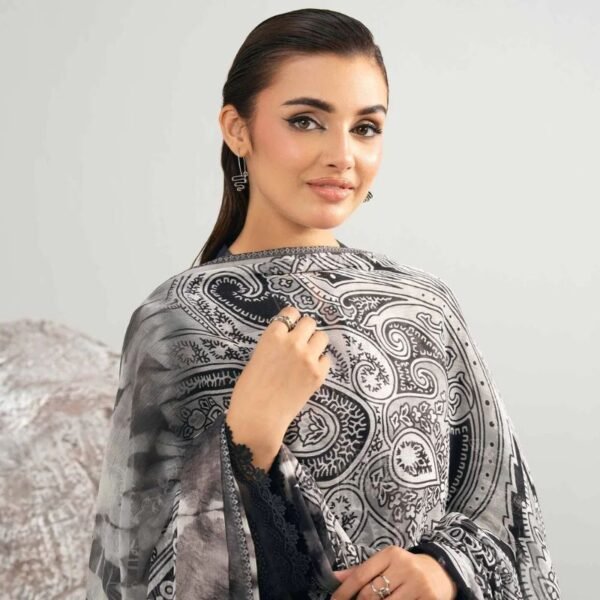 3 Piece - Digital Printed Embroidered Suit - 42502037