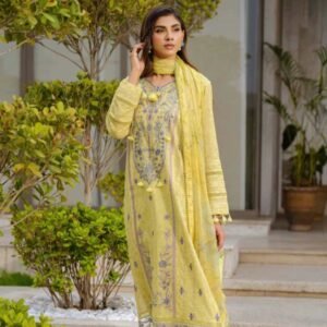2 Piece - Digital Printed Embroidered Suit - 42502078