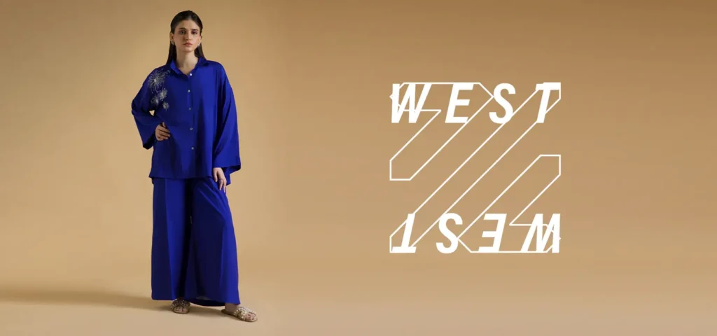 Mannequins dressed in colorful Zellbury outfits arranged at the front of a modern store, highlighting the brand’s bold prints and contemporary style.