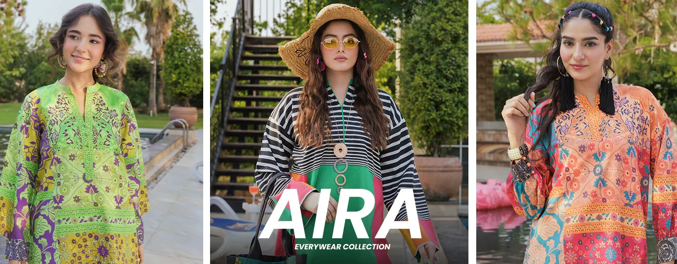 Vibrant collection of Pakistani lawn suits displayed on a colorful backdrop. This collection showcases a variety of designs, patterns, and colors suitable for any occasion.