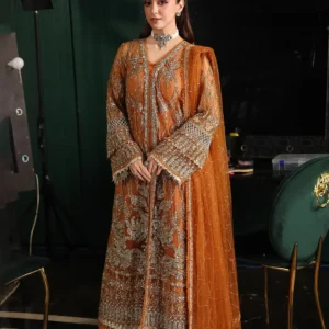 Elaf Stardom Saffron sharara suit