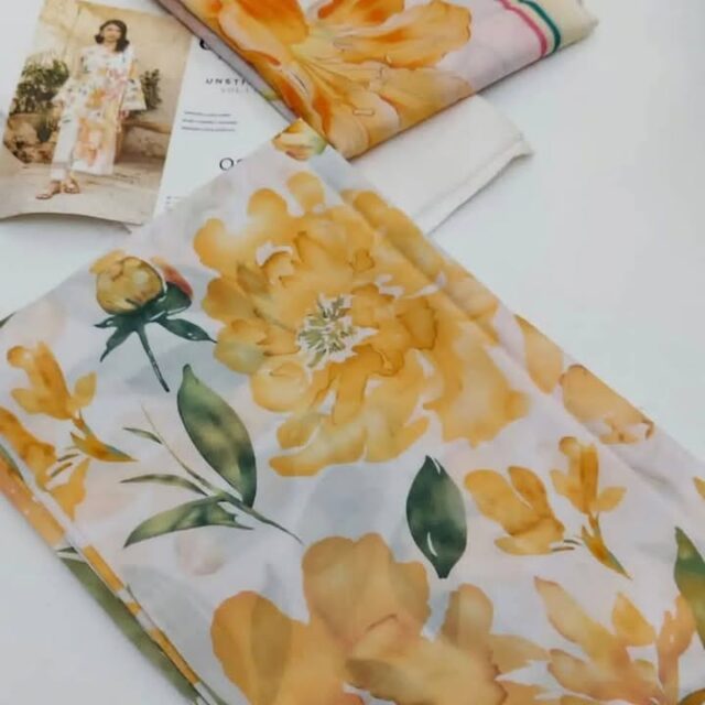 PRINTED 3PC SUIT Elaheh  by maria b m basic
Available for booking
Price 80 aed only
For online order do inbox or WhatsApp 00971528875544
Cash on delivery available all over UAE 🇦🇪