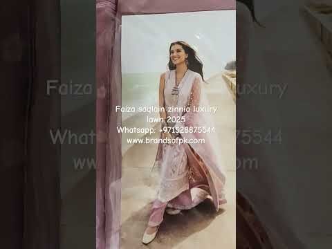 Faiza saqlain zinnia luxury lawn 2025 #fashion